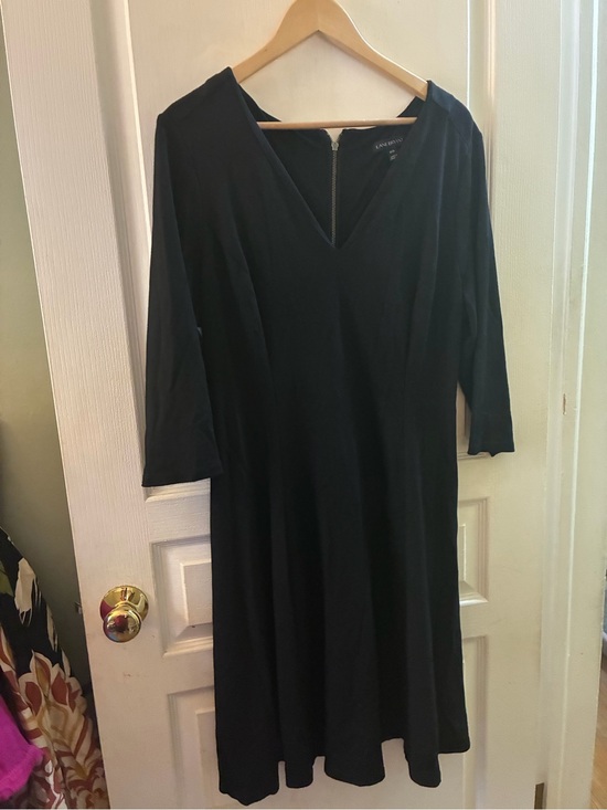 Lane Bryant Dresses & Skirts - Lane Bryant Black V-Neck Long Sleeve A-Line Dress